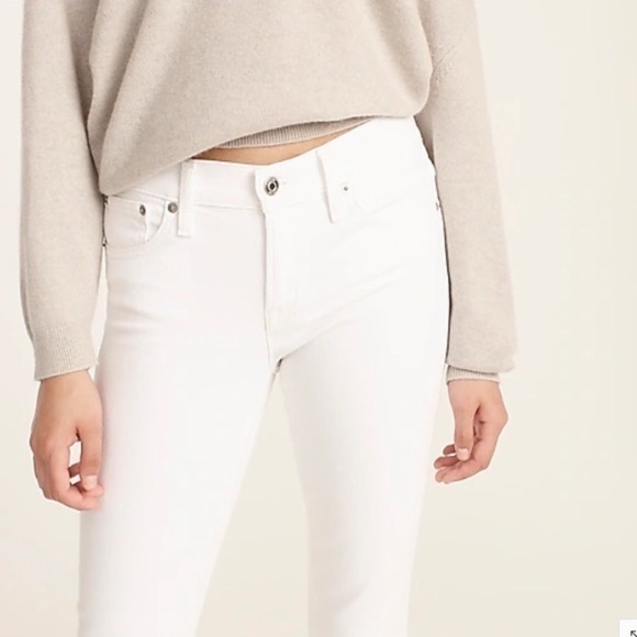 𝅺j Crew 8” Toothpick Skinny Jeans white - Picture 3 of 9